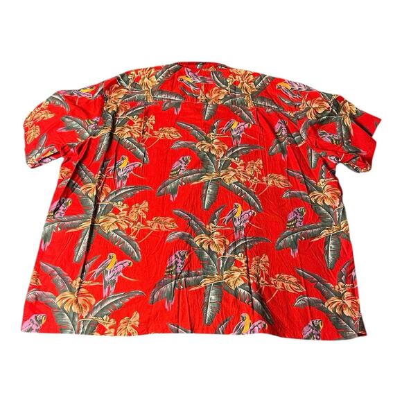 Vintage Paradise Found Magnum PI Hawaiian Shirt 3XL Purple Parrots Vacation - Picture 2 of 5